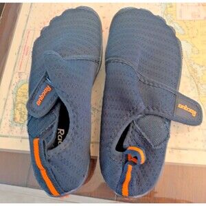 Racqua Boy's Water Shoes Black/Orange Barefoot Swim Beach Grip Sole size 3